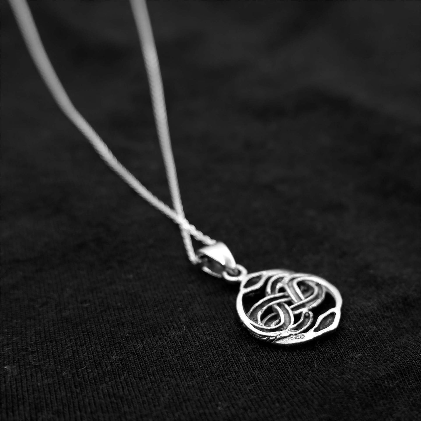 Auryn Double Ouroboros Pendant Necklace, 925 Silver Ouroboros Snake necklace, Infinite Serpent Pendant,Celtic Infinity knot Serpent Necklace - Aster & Trinkets