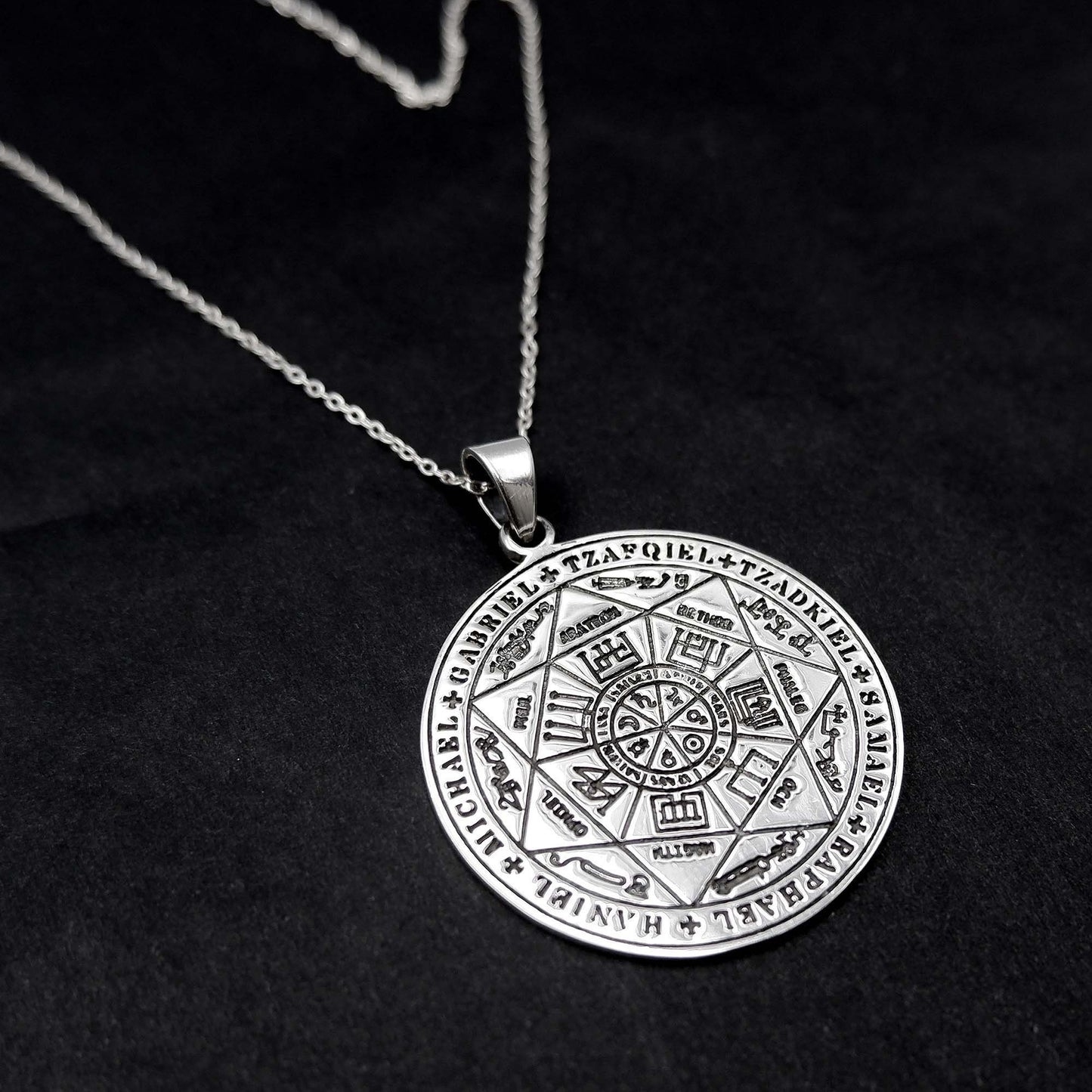 Seal of the 7 Archangels Pendant, archangel sigil, Protection Occult Esoteric Talisman Amulet Hermes As above so below, archangel seal charm - Aster & Trinkets