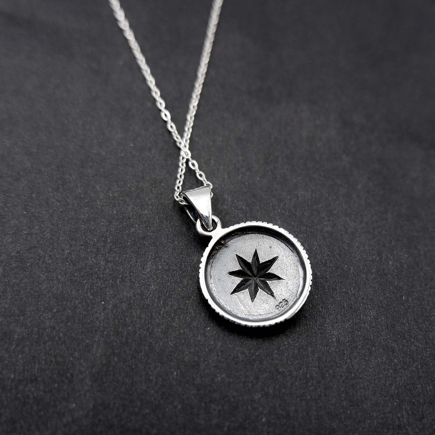 925 Sterling Silver Compass Pendant Necklace, Small Dainty Compass Pendant, Simple Layering Travel Compass Pendant, Valentine&#39;s Day Gift - Aster & Trinkets