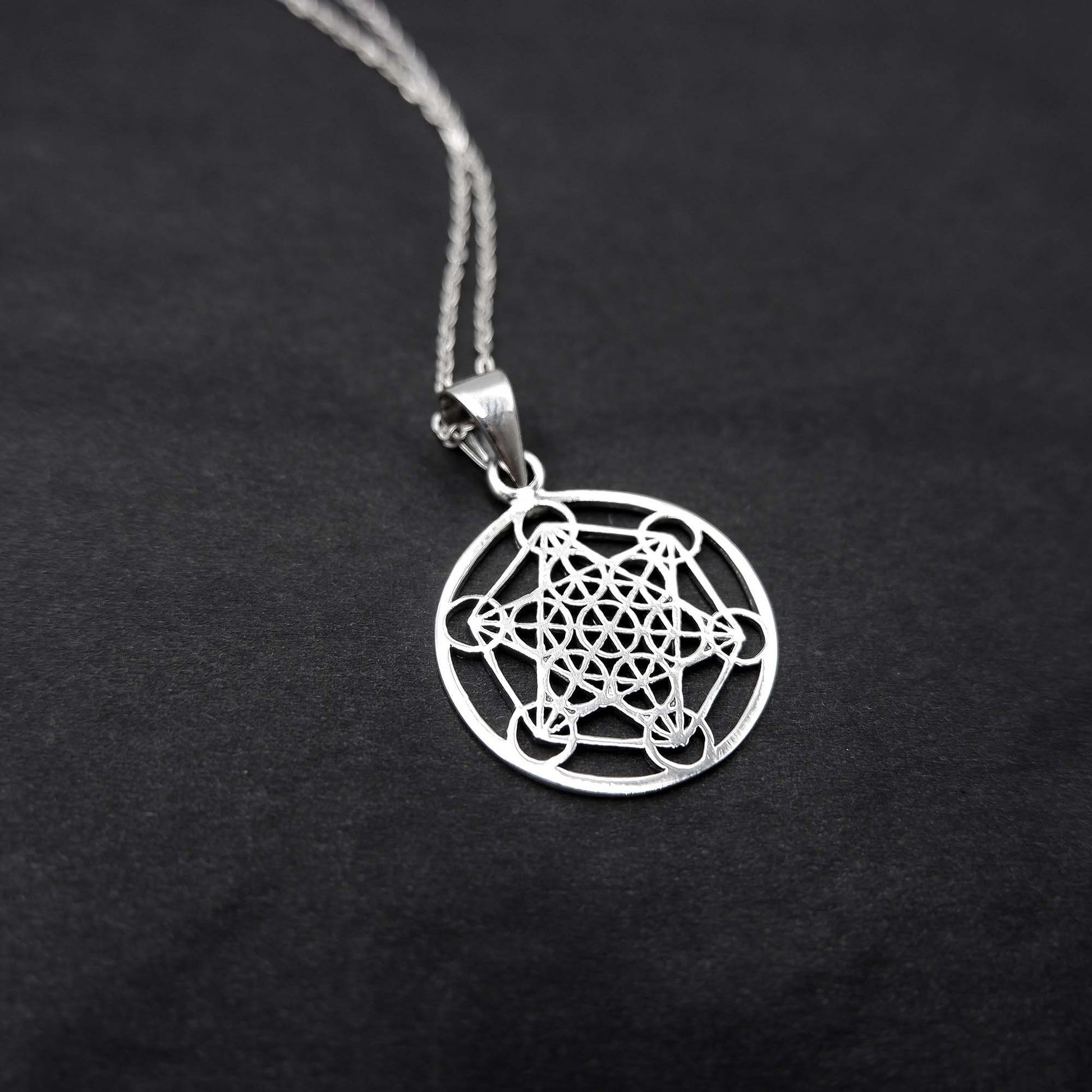 Metatrons cube Sacred Geometry necklace, 925 Silver Sacred Geometry necklace, Seed of Life necklace, Mandala necklace,Angel Talisman Jewelry - Aster & Trinkets